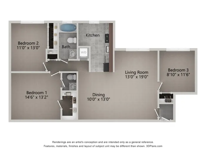 3 Bedroom Floorplan