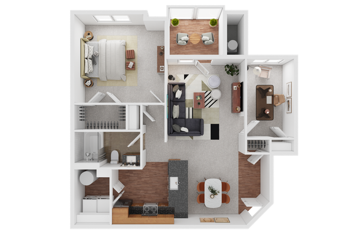 1 bedroom 1 bath w/Den