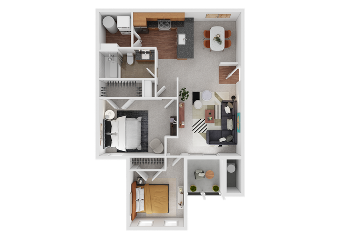 2 bedroom 1 bath