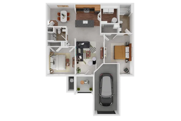 2 bedroom 2 bath w/garage