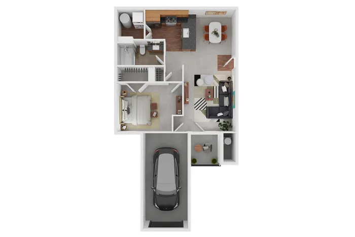 bedroom 1 bath w/Garage