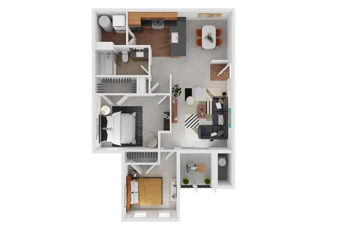 2 bedroom 1 bath