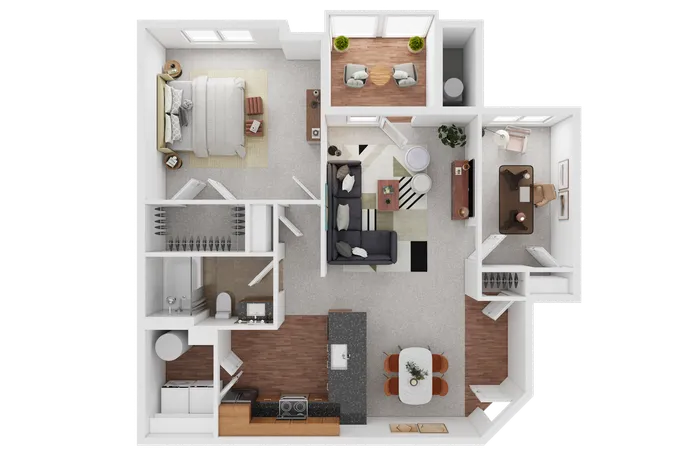 1 bedroom 1 bath w/den