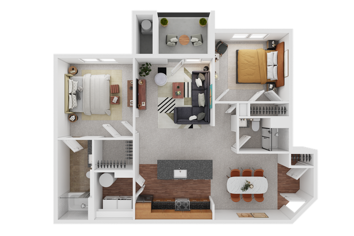 2 bedroom 2 bath w/den