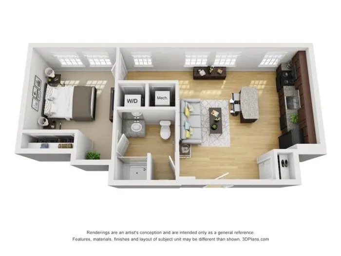 1Br 1Ba