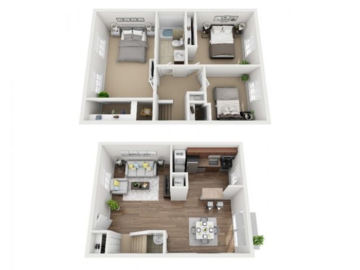 3 Bed Deluxe 1.5 Bath Townhome