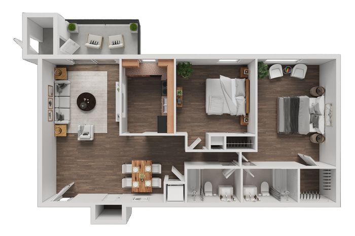 2 Bedroom 2 Bath