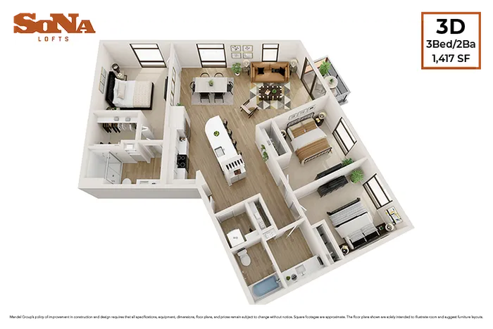 3 Bedroom 2 Bath