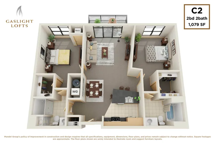 1 bedroom, 1 bath
