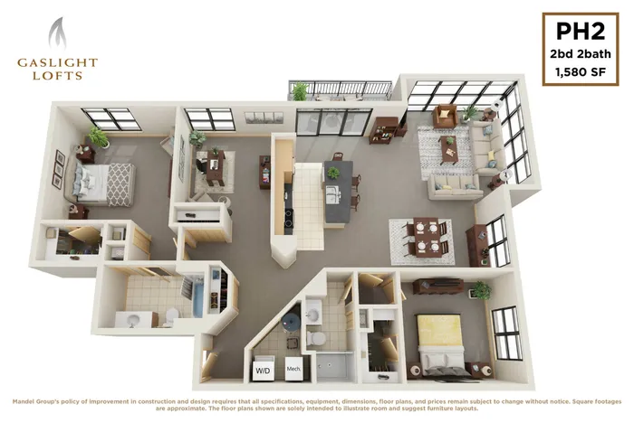 1 bedroom, 1 bath