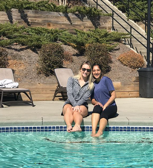 Chilling at Bellamy Pool