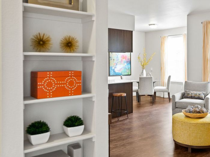 built in shelving