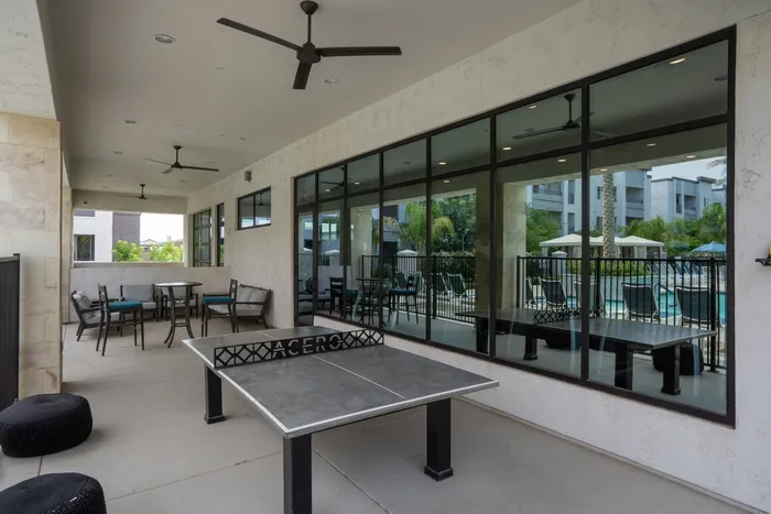 Outdoor lounge area
