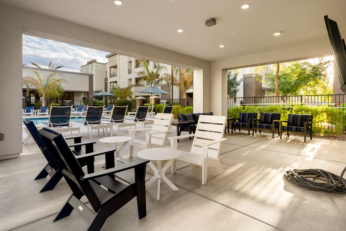 lounge spaces at Acero cooley station