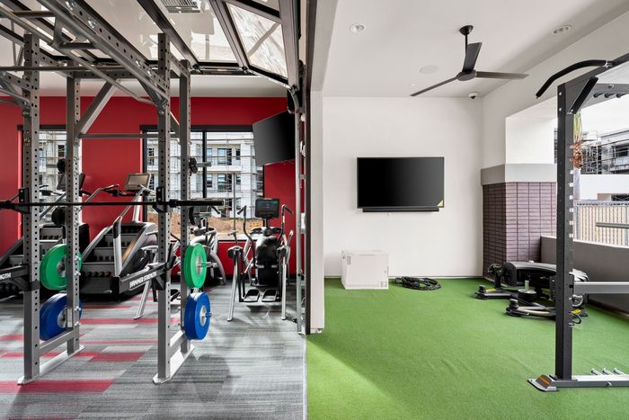 Amenity Rich Apartment Living in Mesa - Acero Hawes Crossing - Indoor Outdoor Fitness Center with Turf