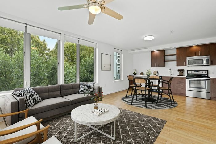 Apartments with stainless steel appliances