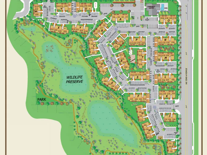 North Glen Villas community map