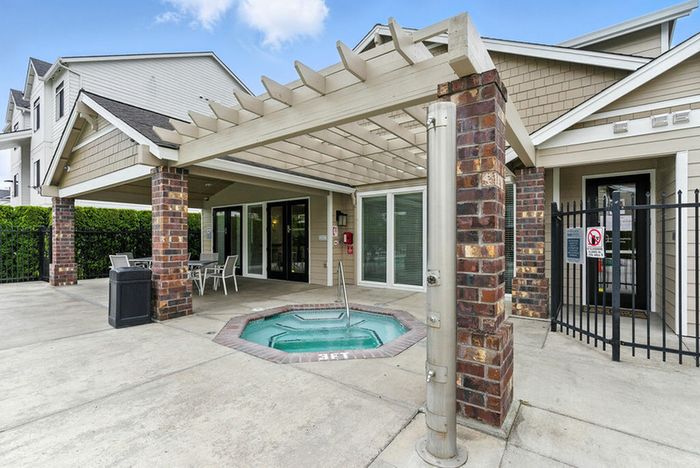 Outdoor patio and spa