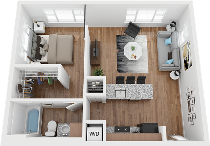 parkside lofts 1 bedroom floor plan a3
