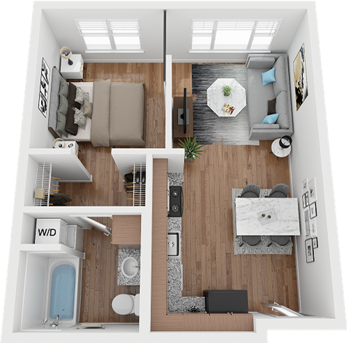 parkside lofts 1 bedroom floor plan a1