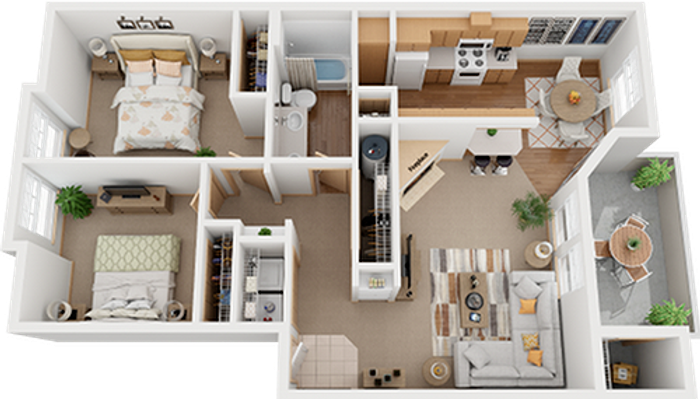 wyeast pointe 2 bedroom floor plan silver
