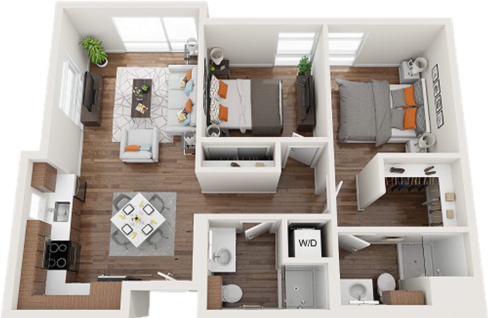 the fifty at division interstate two bedroom apartment