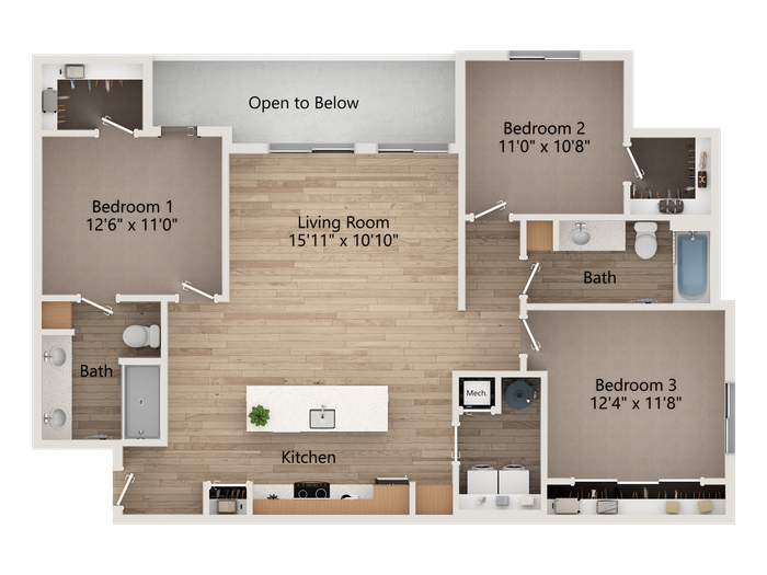 steel three bedroom apartment goodyear az