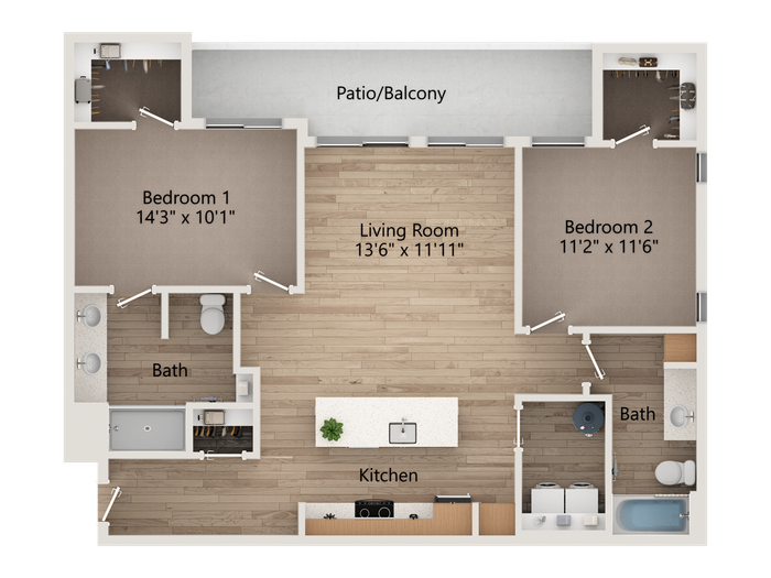 Acero Hawes Crossing - B2 Floorplan - Sapphire