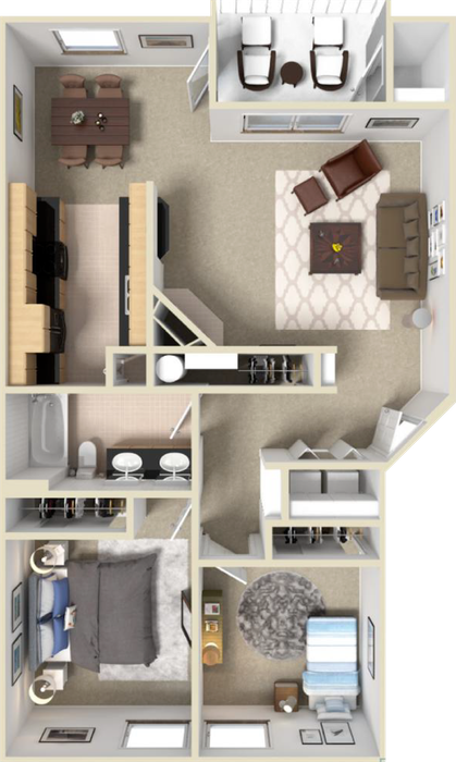 Silver 3D Floor Plan