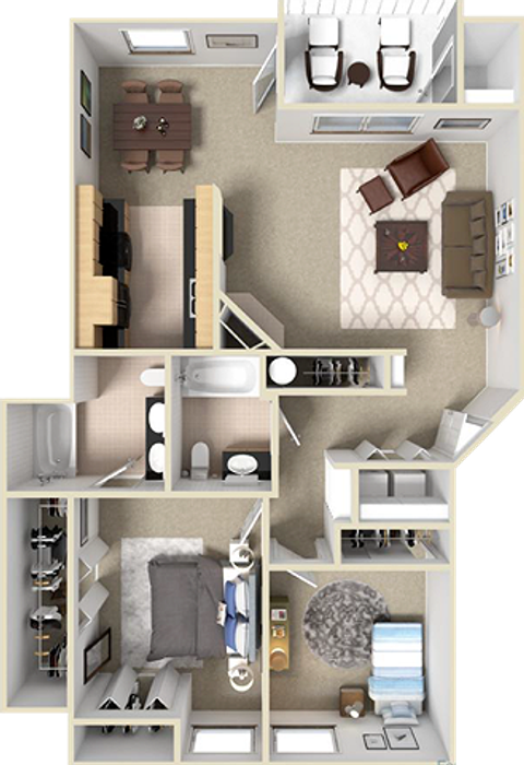 Gold C 3D Floor Plan