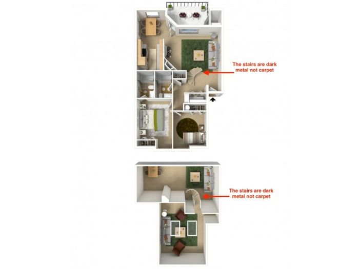 Platinum 3D furnished floor plan