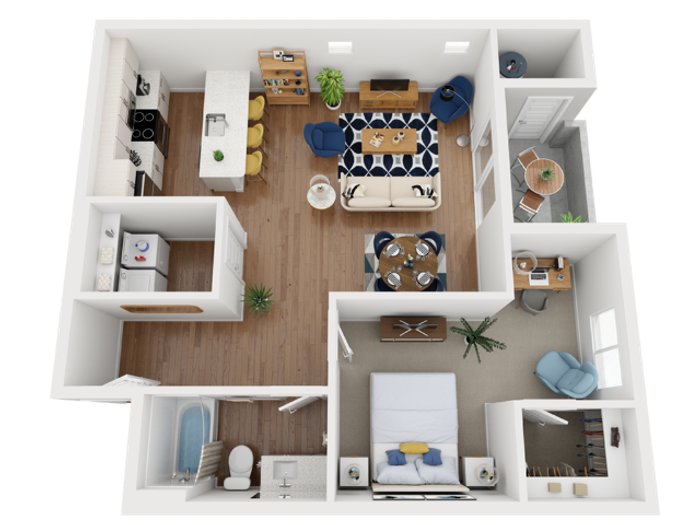 caspian floor plan 3d