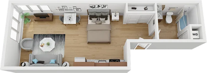 steel floor plan 3d