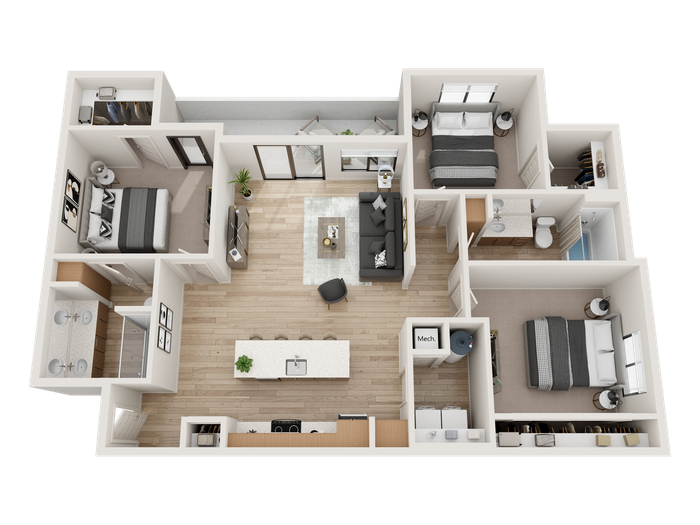 Acero Hawes Crossing - C1 Floorplan - Steel