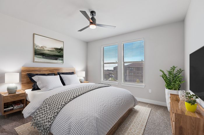 Well lit bedroom
