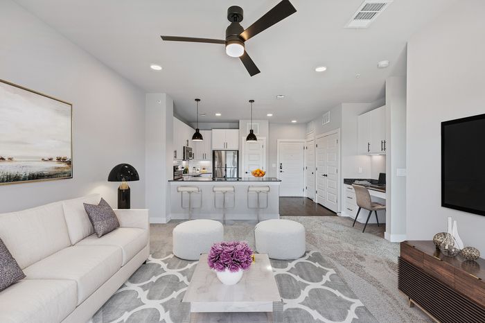 Spacious well lit living area