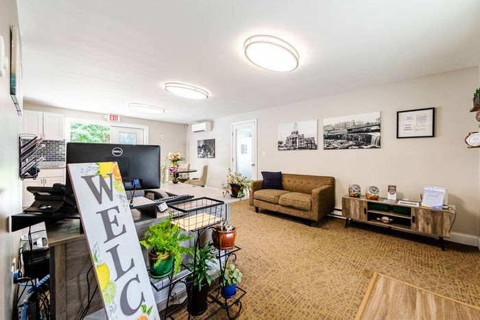 Enhance your learning in our resident study lounge with comfortable seating, ample lighting, and quiet zones designed for concentration and academic success. | Princeton Dover Apartments | Dover Apartments