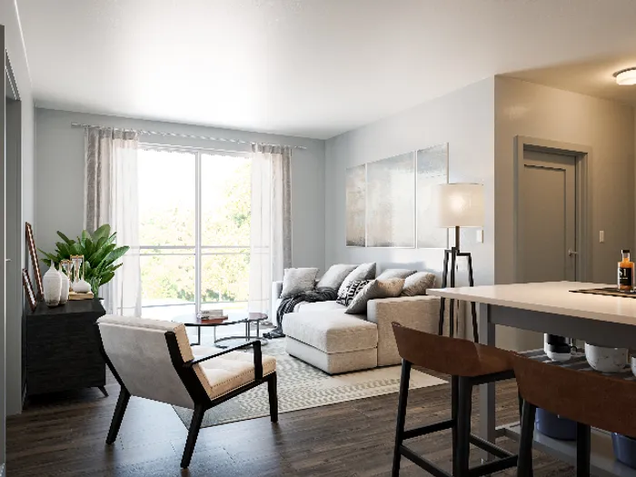 Open-Concept Living Area | The Chandler | Your spacious primary bedroom offers comfortable proportions with space for all your furniture and personal items.  | The Chandler |