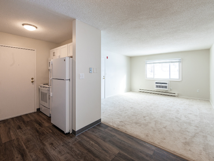 Open-concept living area at Princeton Commons | Apartments in Claremont, NH