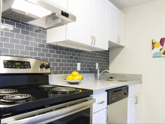 The modern kitchen offers streamlined design with efficient workflow and attractive finishes throughout. | Princeton Dover Apartments | Princeton Dover Apartments