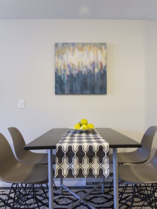 The comfortable dining area offers relaxed space for daily meals and casual entertaining with family and friends. | Princeton Dover Apartments | Apartment in Dover, NH