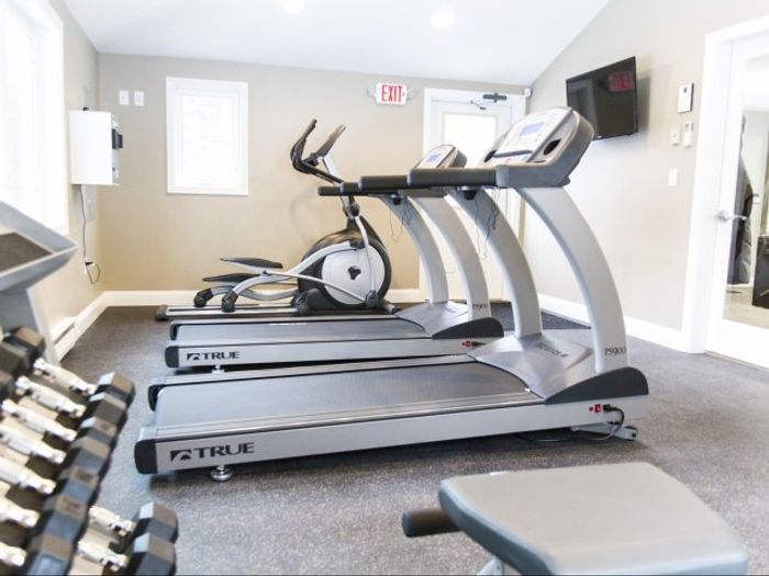 Achieve your fitness goals on your schedule in our 24-hour fitness center accessible whenever inspiration strikes, day or night. | Princeton Dover Apartments | Princeton Dover Apartments