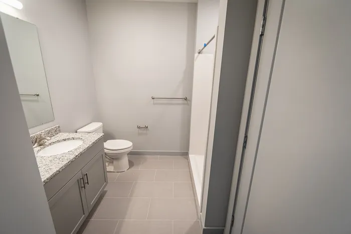 Your bathroom ensuite with main bedroom provides private sanctuary with direct access from your sleeping area. | The Chandler |  The Chandler Apartments