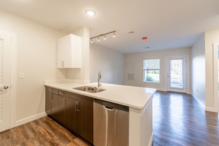 The well-proportioned living room offers versatile space for relaxation, entertainment, and personal expression. | Princeton Dover Apartments | Apartment in Dover, NH