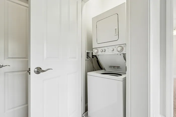 Skip the laundromat and enjoy the ultimate convenience of your own in-home laundry at our pet-friendly apartments in Westford, MA. | Princeton Westford | Luxury Apartments In Westford MA