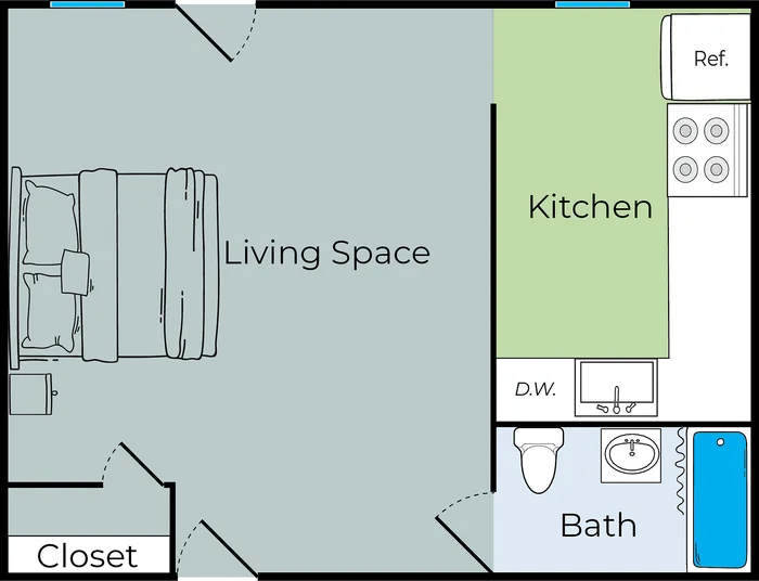 Addington Studio Apartment in Brookline MA