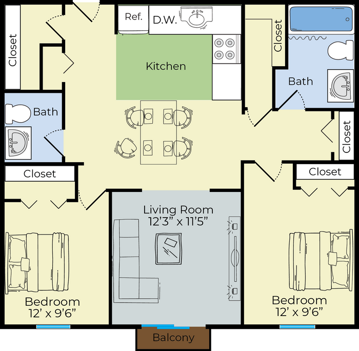 Salisbury Two Bedroom Deluxe Apartment