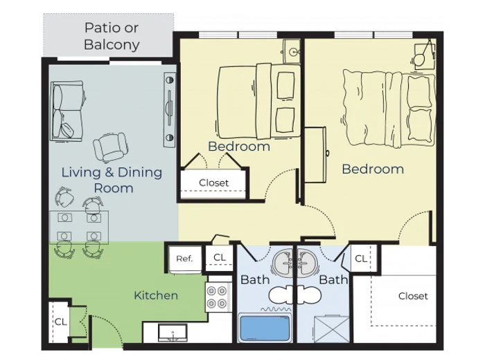 Spruce | Two Bedroom