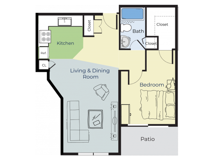 Oak | One Bedroom