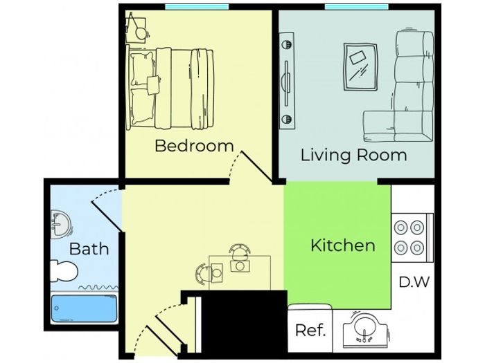 1 Bdrm Floor Plan | 3 Bedroom Apartments In Lowell MA | Princeton Park